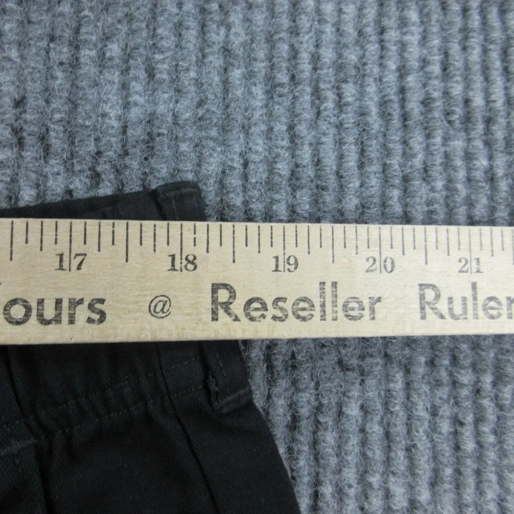 DIXXON Shorts Mens 36 Black Chino Cotton Spandex Drawstring Elastic 36x11.5* NWT